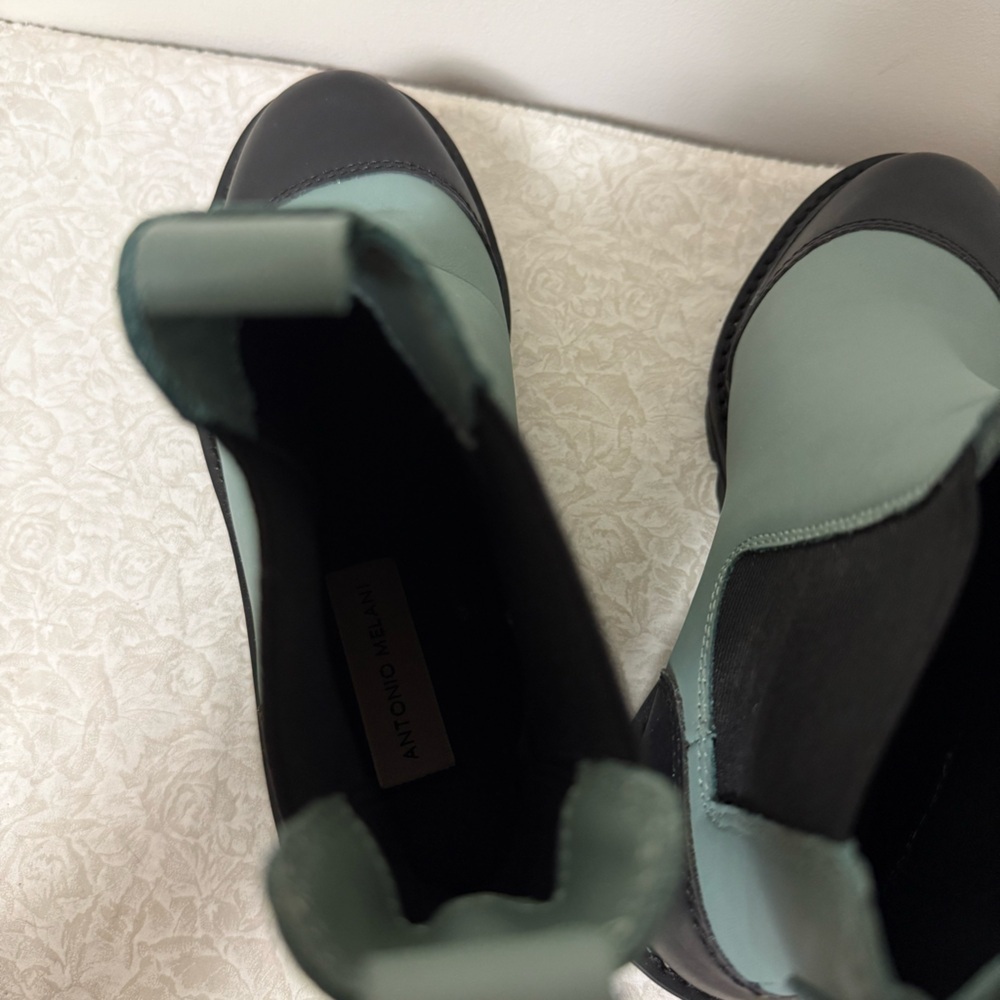 Antonio Melani Dalton Gore Detailed Weather Resistant Leather Lug Sole Booties 6 - Picture 5 of 8